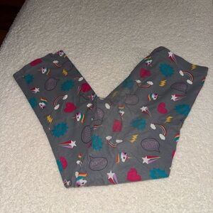 Wonder Nation Gray Leggings with Colorful Print